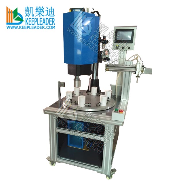 Turntable Plastic Spin Welding Machine of Water Filter_Thermos Cup_PP_PE Automatic Rotary Thermoplastic Spinning Friction Welder