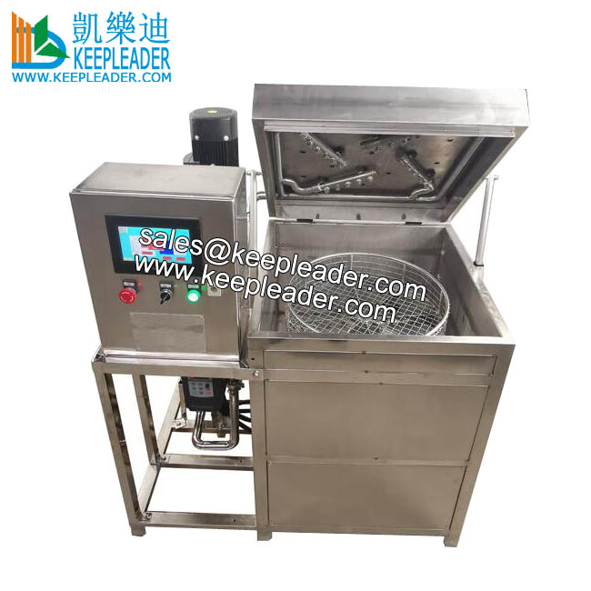 Rotary Table Parts Washer High Pressure Spraying Cleaning Machine of Top Loading Jet Blasting Parts Hot Water Washing Equipment