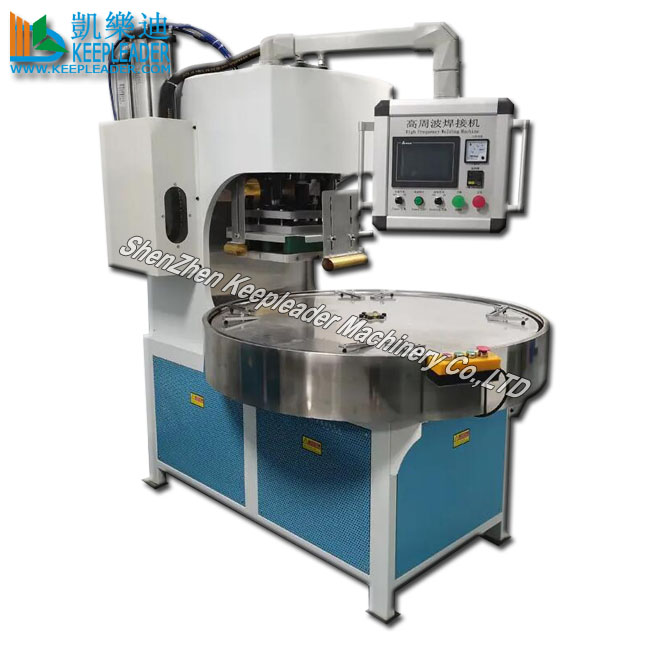 Plastic Blister Card Packaging High Frequency Welder of Rotary Round Table Indexing PET_PVC Clamshell Sealing HF Welding Machine