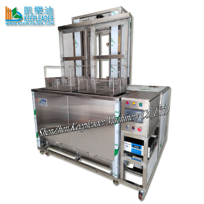 Ultrasonic Vapor Degreasing Machine Two Stages Automated Degreaser of Dual Tanks Refrigeration Cooled Solvent Cleaning Equipment