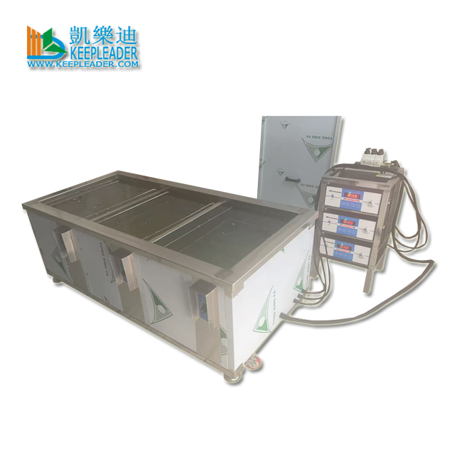 Three Tank Ultrasonic Cleaning Machine of Metal Hardware_Bearing Gear_Engine Pump Multi Stages Triple Baths Ultrasound Degreaser