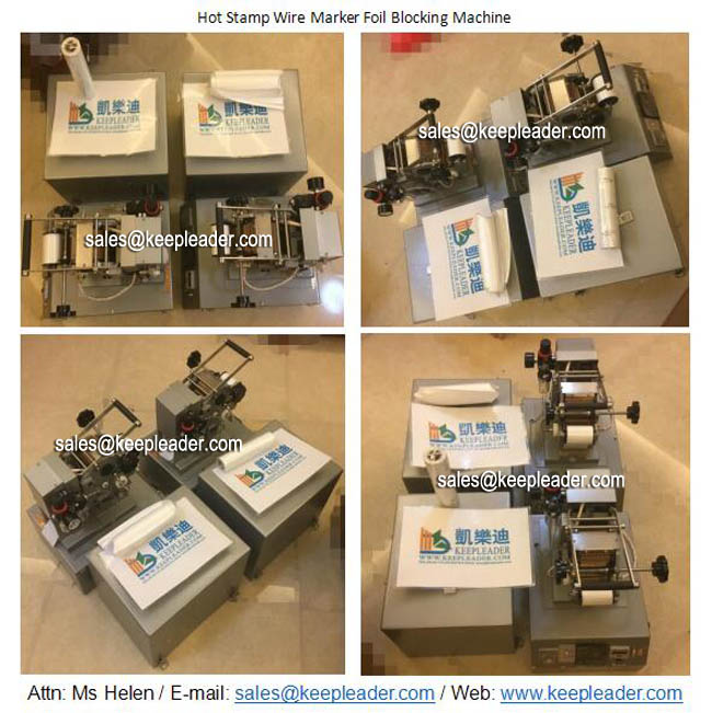 Hot Stamp Wire Marker Foil Blocking Machine