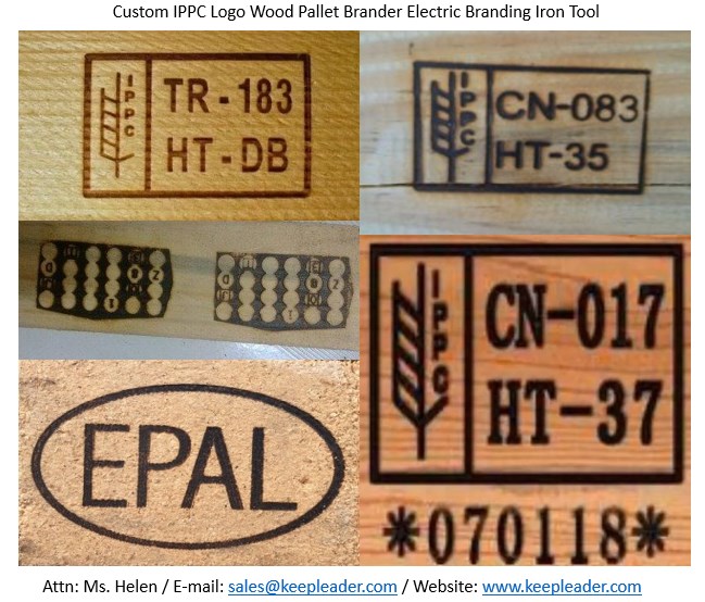 Custom IPPC Logo Wood Pallet Brander Electric Branding Iron Tool 