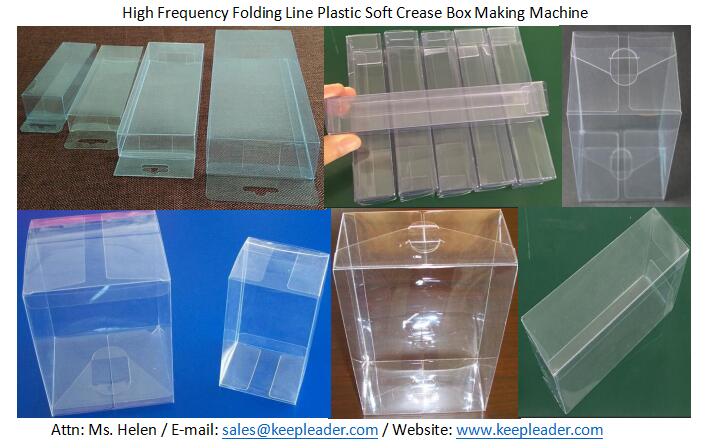 High Frequency Folding Line Plastic Soft Crease Box Making Machine