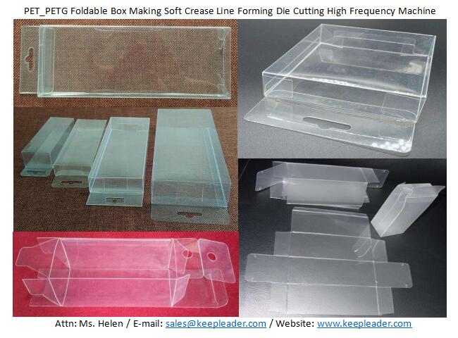 PET_PETG Foldable Box Making Soft Crease Line Forming Die Cutting High Frequency Machine