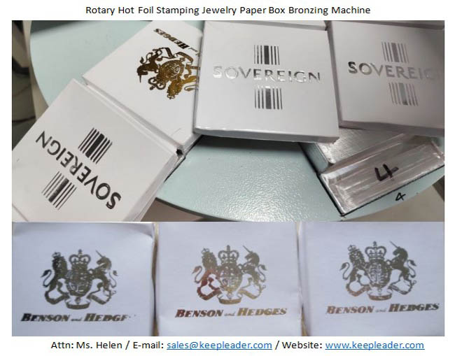 Rotary Hot Foil Stamping Jewelry Paper Box Bronzing Machine