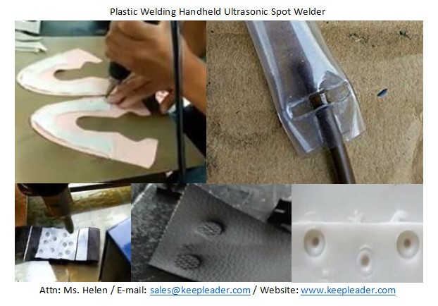 Plastic Welding Handheld Ultrasonic Spot Welder has wide ranges of practical processes in bonding for thermoplastic,non-woven,and so on fusion, riveting, spot welding and so on, mainly used in textile, clothing, shoes, leather, electronics, toys automotive parts, plastics and other industries 