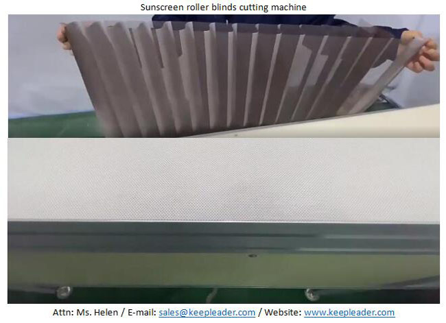 Sunscreen roller blinds cutting machine