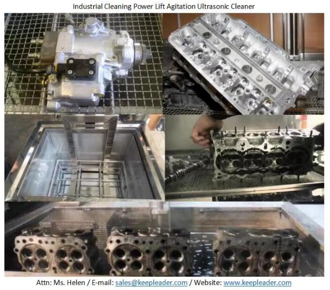 PLC Control Automatic Ultrasonic Cleaner With Hydraulic Platform Lift