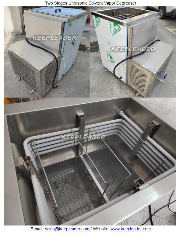 Two Stages Ultrasonic Solvent Vapor Degreaser