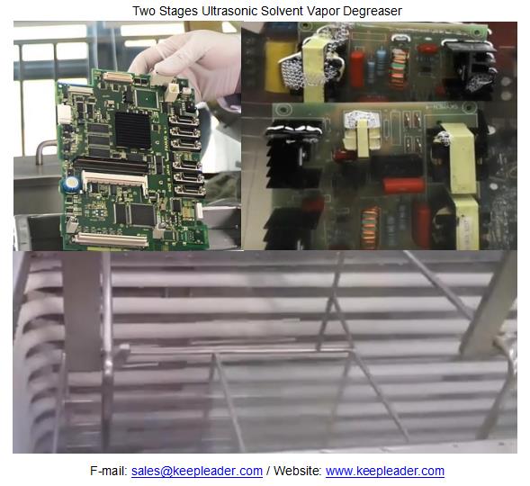 Two Stages Ultrasonic Solvent Vapor Degreaser